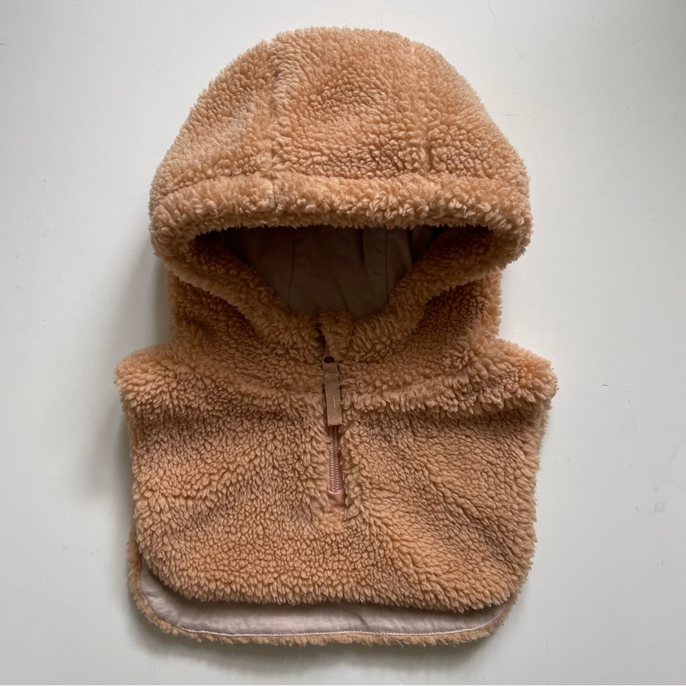 Konges Slojd Kids' Unisex Teddy Fleece Hood in Oxford Tan - Size 5-8Y